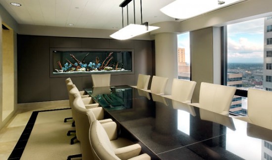 Conference room fish tank