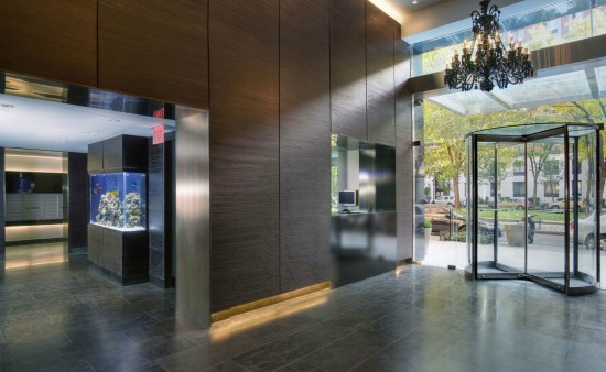 Building lobby fish tank